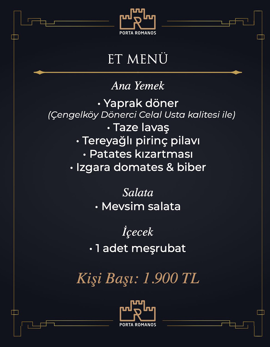 Davet menüsü 2
